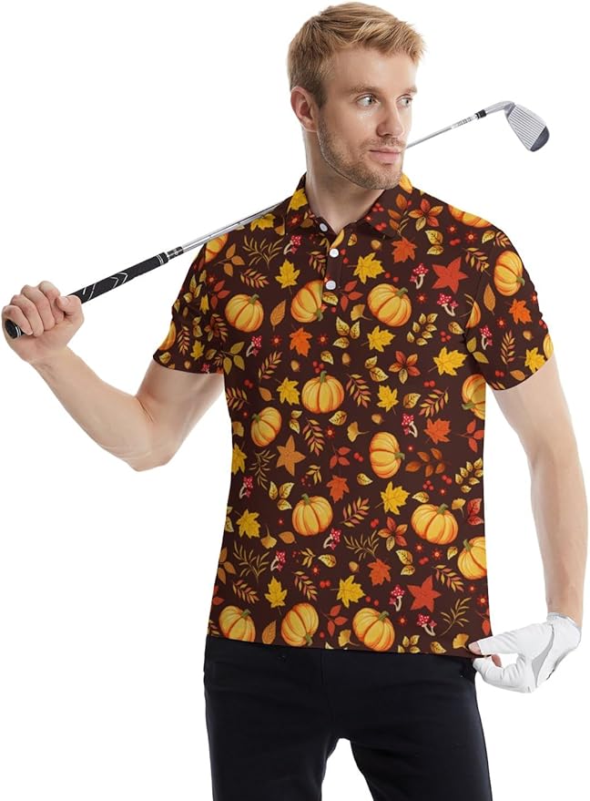 Mens Golf Shirts Golf Polo Shirts for Men Short Sleeve Polo Shirts Golf Gifts