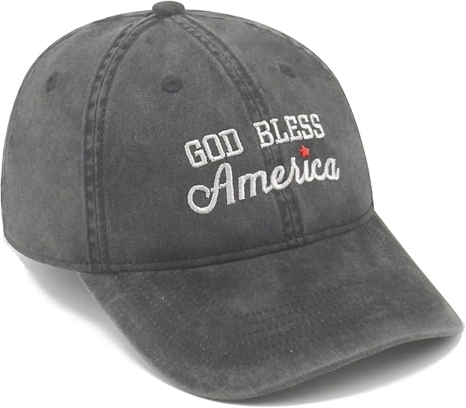 Faith Christian Patriotic Embroidered Baseball Cap, Vintage Cotton Dad Hat for Men Women, Birthday