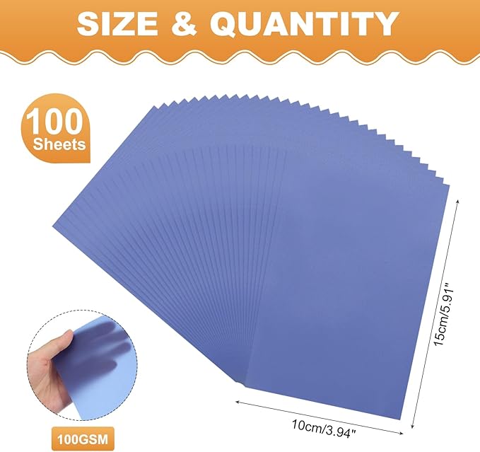MECCANIXITY 100 Sheet Colored Vellum Paper 4" x 6", 100gsm Translucent - Image 2