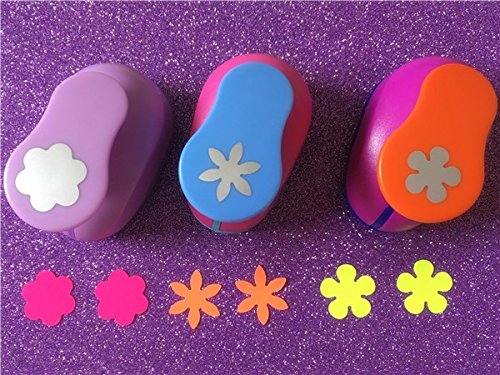 Fascola 3PCS Different Beautiful Flowers Shape 1 inch Craft Punch Set Scrapbook - Image 6