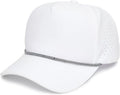 Funky Junque Performance Waterproof Golf Rope Hat – Cool Breathable Workout 5 Panel Snapback Cap for Men