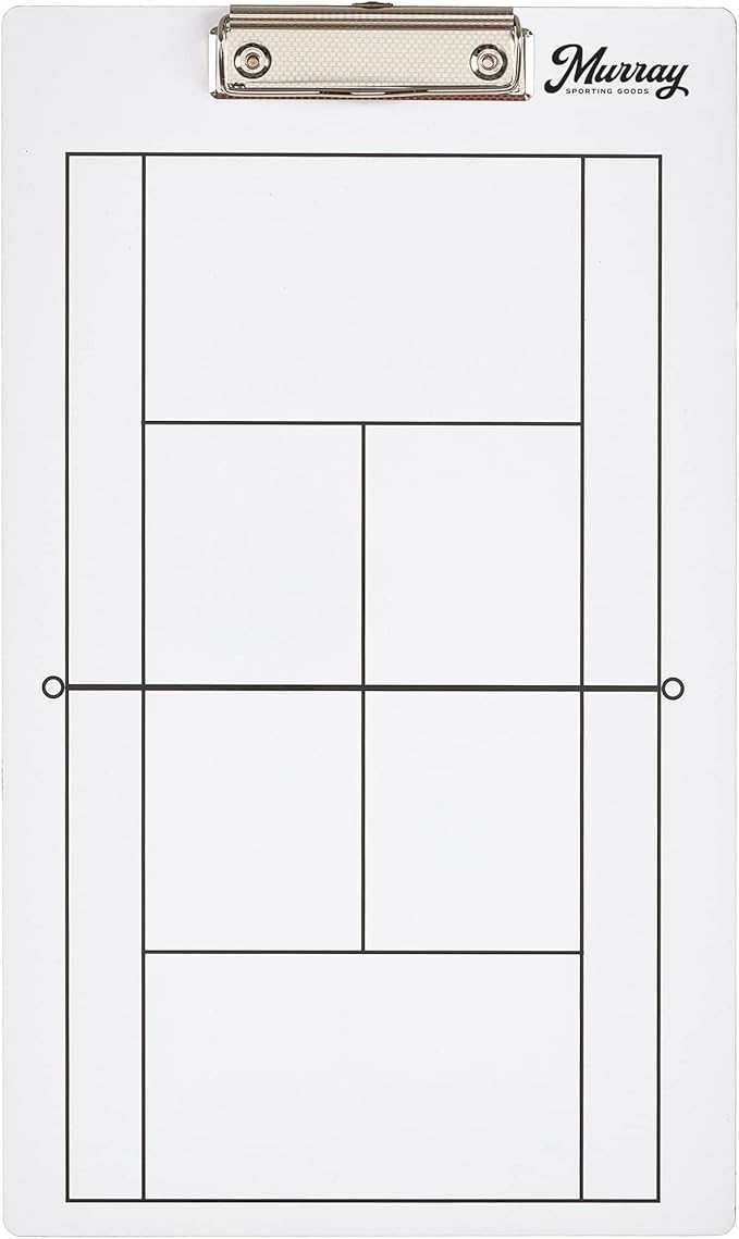 Murray Sporting Goods Dry Erase Coaches Clipboard | Double-Sided Dry Erase White Board