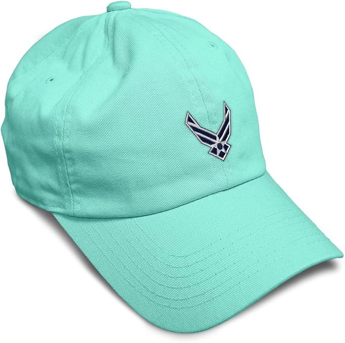 Speedy Pros Soft Baseball Hat Embroidered Dad Hat Air Force Emblem Embroidery Men & Ladies Baseball Cap Cotton