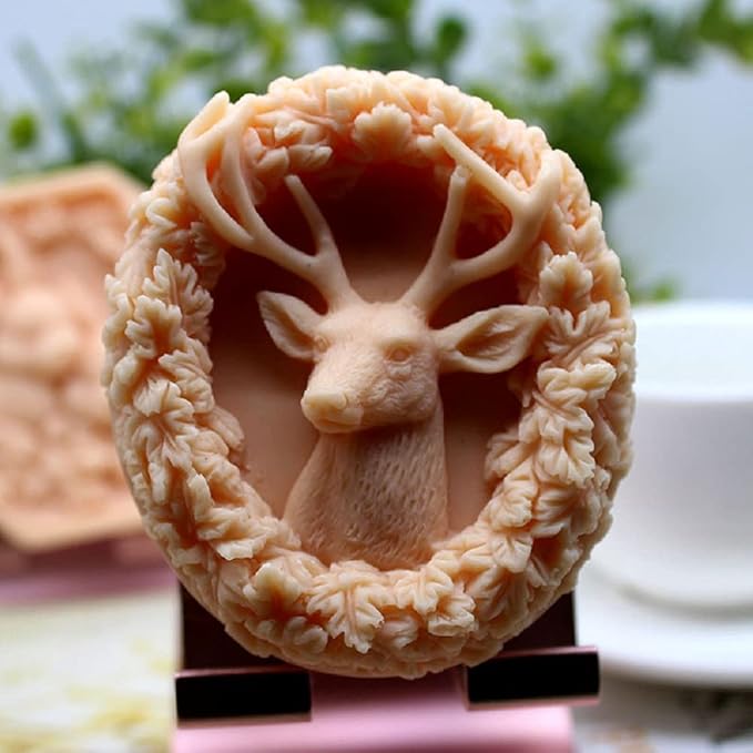 Deer Silicone Animal Soap Mold by ESEENSSiliconeMolds