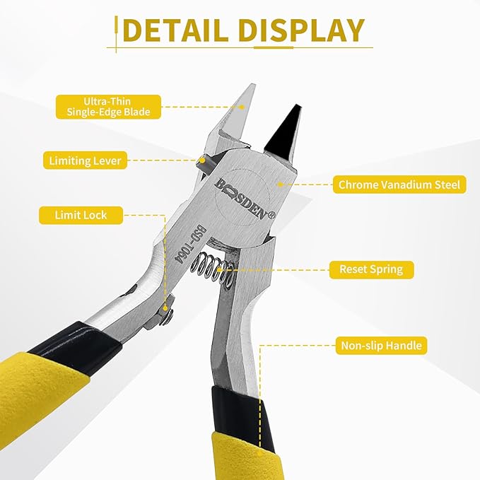 BOOSDEN Model Nippers 9pcs Set, Single Blade Nipper Model Tool Kit, Hobby - Image 3