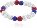 Baseball Bracelet for Women Men Baseball Mom Accessories Essentials Stuff Sparking Bead Bracelet Jewelry Baseballs Sport Fan Bracelet for Sports Game Team