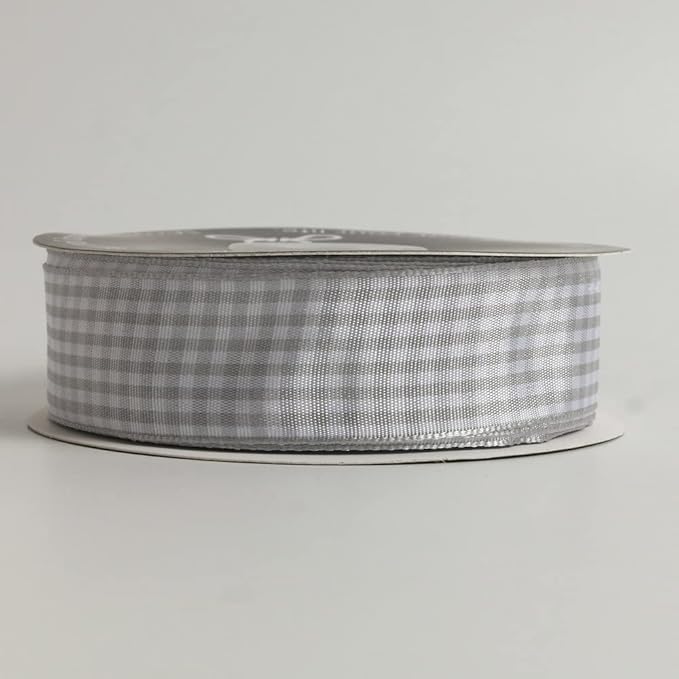 Gingham Ribbon - 25 Yards Each Roll, 100% Polyester - Image 3