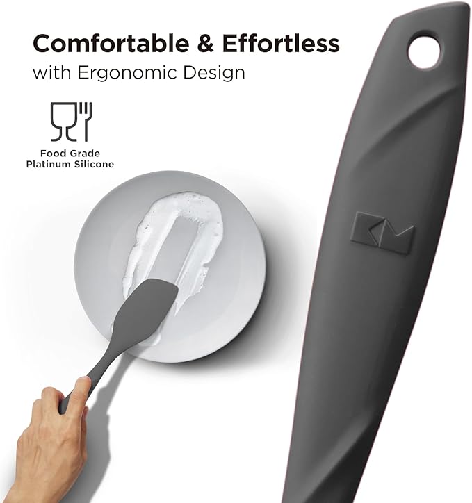 Kitchen Mama WaltzGrip Platinum Silicone Scraping Spatula: Heat Resistant - Image 3