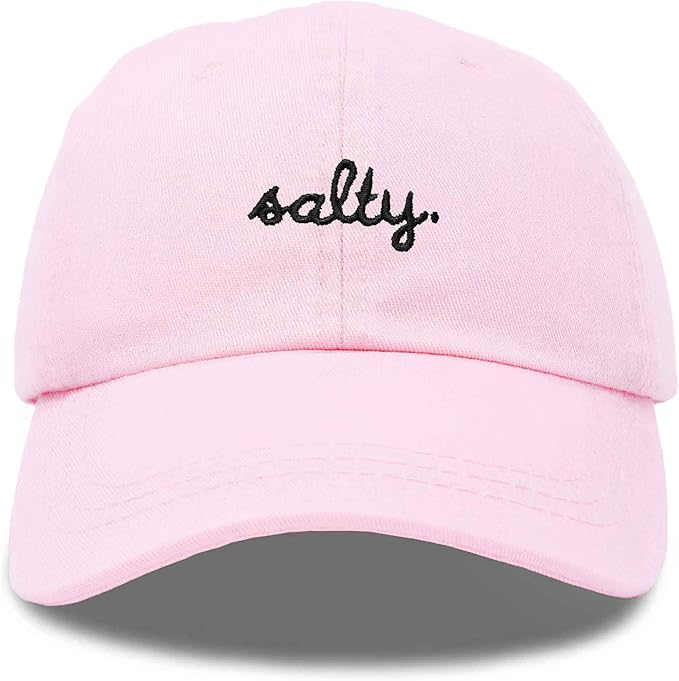 DALIX Salty Embroidered Cotton Beach Baseball Cap Adjustable Dad Hat Womens