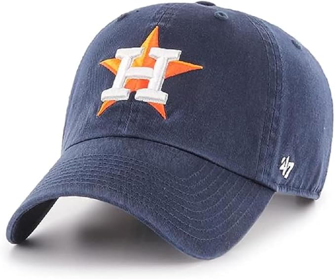 47 Brand MLB Team Color Home Primary Logo Clean Up Adjustable Baseball Cap Hat, Adult One Size Fits All