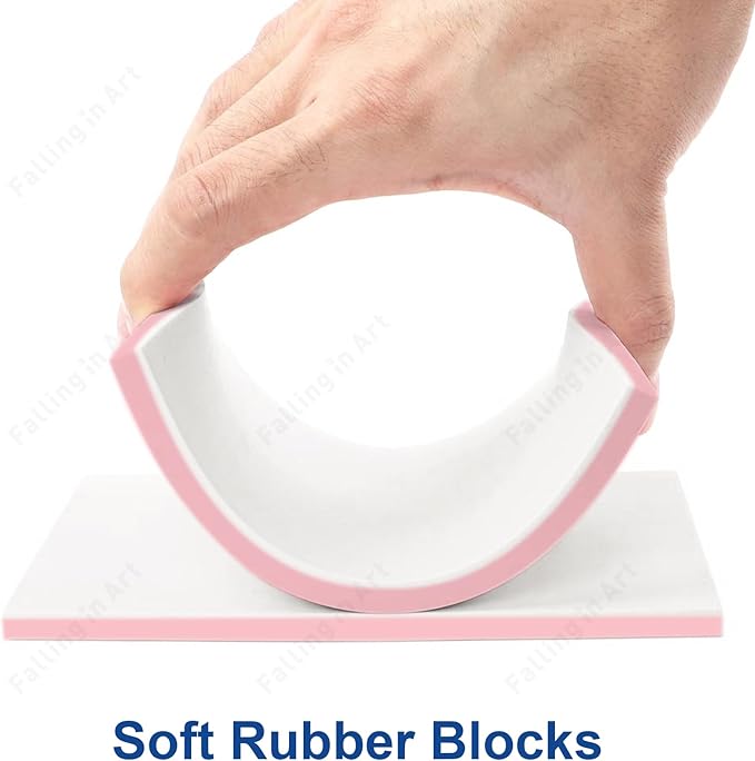 Falling in Art 5 Pack Rubber Carving Block, Soft Linoleum Block - Image 3