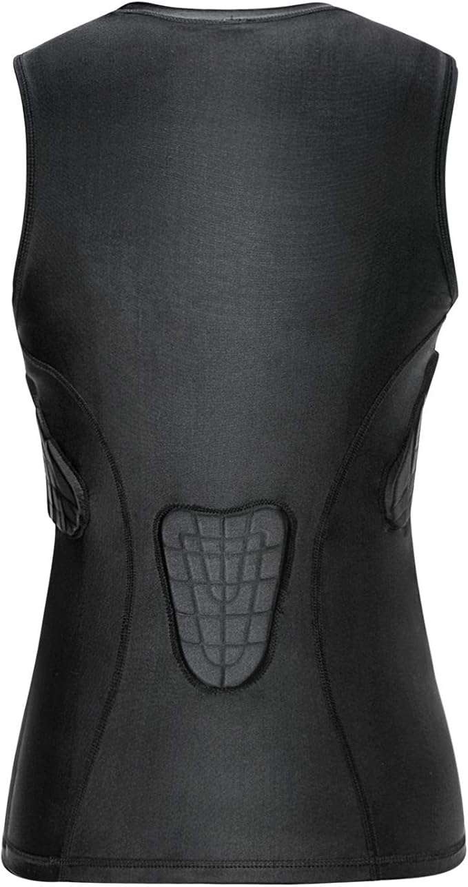Youth Padded Compression Shirt Vest Rib Chest Protector Football Baseball