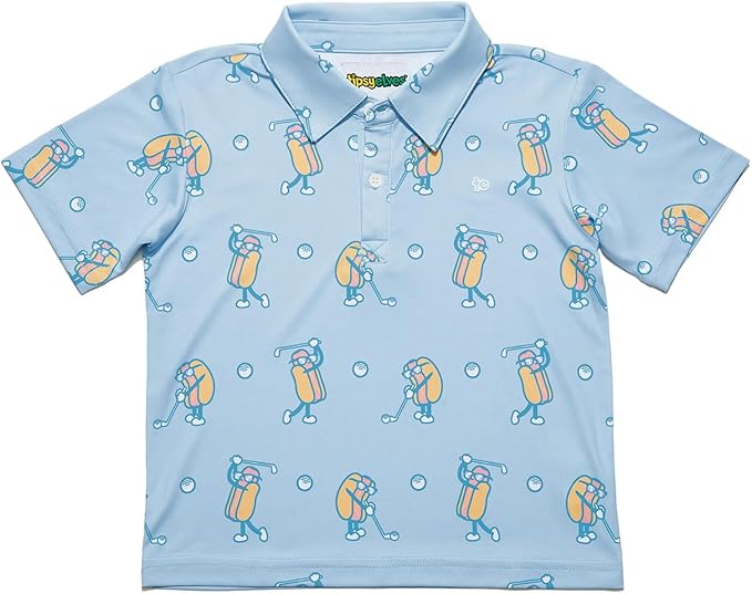 Tipsy Elves Kids and Toddlers Golf Shirts - Athletic Comfort Fit with Quick Dry Material
