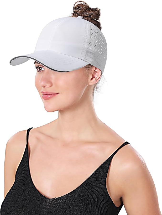 ZTL Women's High Ponytail Baseball Cap Performance Running Hat Quick Dry Mesh Sports Cap Unstructured Dad Trucker Hats
