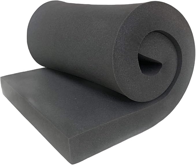 GoTo Foam 2" x 24" x 72" Black Upholstery Foam Sheet - Image 2