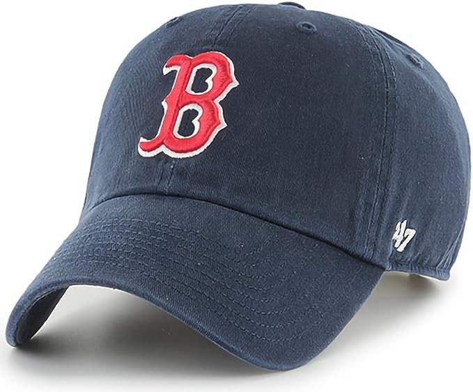 47 Brand MLB Team Color Home Primary Logo Clean Up Adjustable Baseball Cap Hat, Adult One Size Fits All