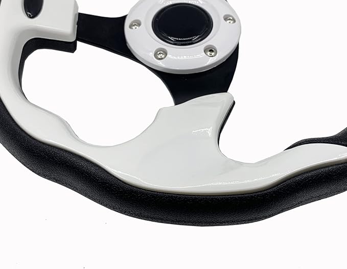 12.5 Inch White Golf Cart Steering Wheel for Golf Cart Club Car DS and Precedent EZGO RXV & TXT, Yamaha Golf Car Accessories