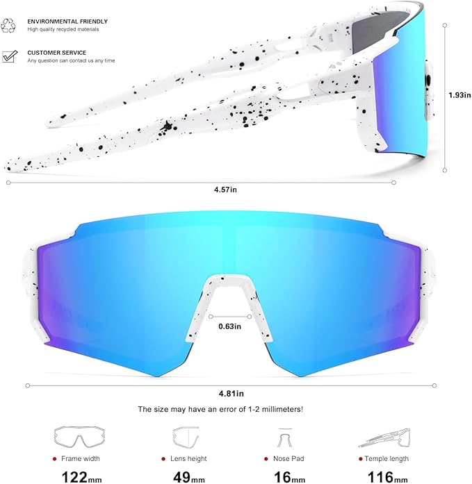 SEKKAF Youth Baseball Sunglasses Kids Sports Sunglasses for Boys Girls Softball Cycling Glasses UV400 Protection