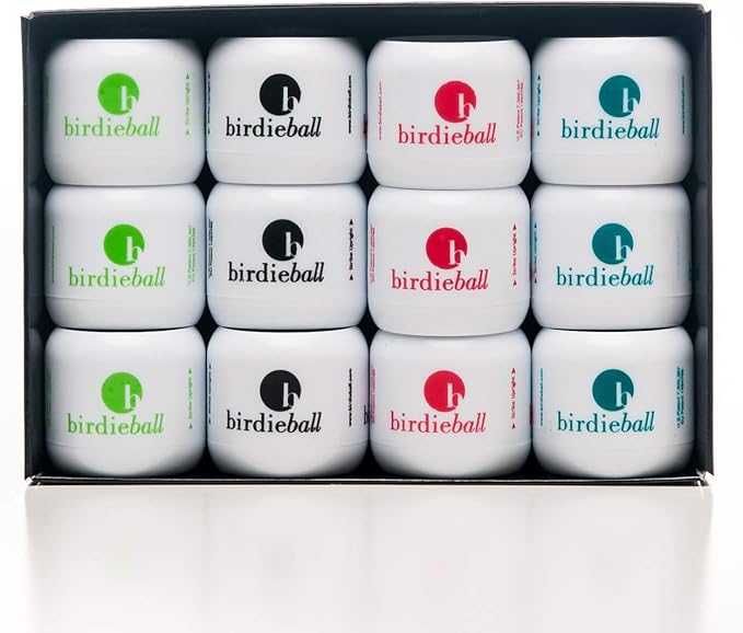 BirdieBall Practice Golf Balls (12 Pack) – The Original Premium Limited Flight Practice Ball, Patented Realistic True Spin & Feel, Practice Full Swings in 40 Yards, Home/Indoor/Backyard Training