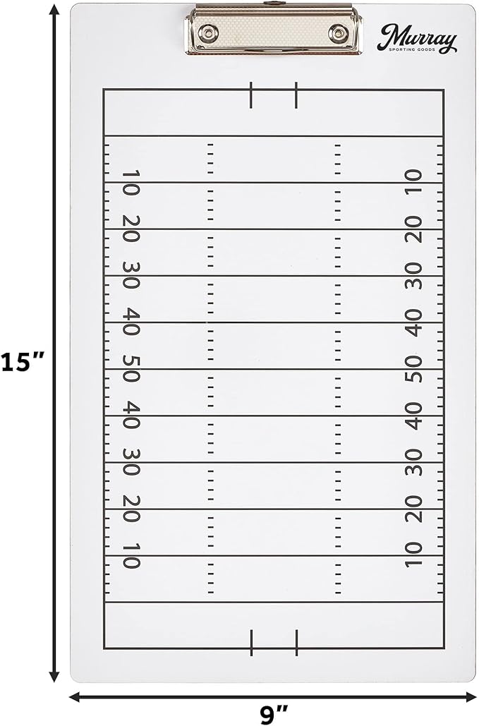 Murray Sporting Goods Dry Erase Coaches Clipboard | Double-Sided Dry Erase White Board