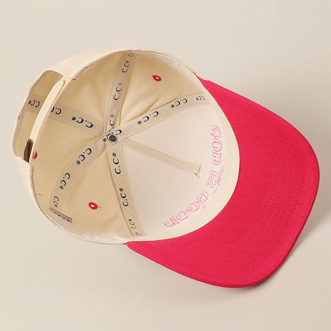 MIRMARU Two-Tone Vintage Canvas Trucker Hats for Men & Women, Adjustable Size Baseball Caps with Trendy Embroidered Design