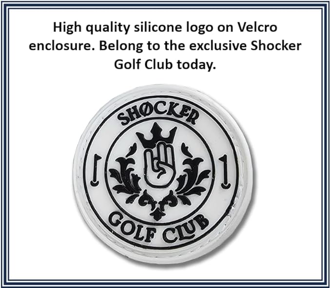 Shocker Funny Golf Glove Men’s - Golf Accessories for Men, Adult 100% Cabretta Leather White Golf Gloves with Extra Grip, Shocker Fun Mens Gag Gift, Left or Right Hand, Small to XXL Sizes