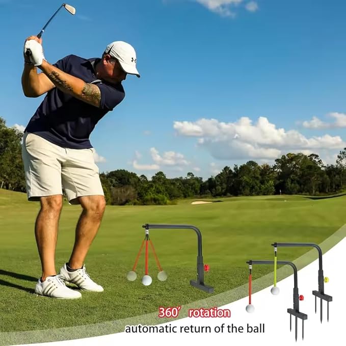 Golf Swing Trainer Aid Golf Practice Swing & Hitting Training Aid - Golf Accessories Pure Path Golf Swing Trainer Durable Black