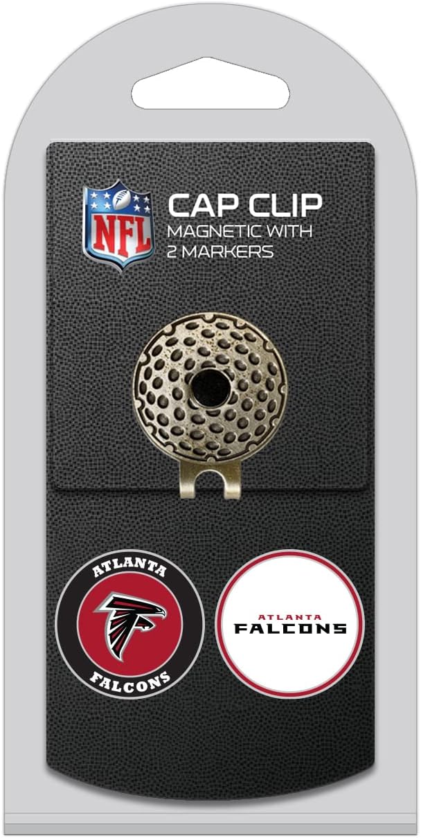 Team Golf NFL Golf Cap Clip with 2 Removable Double-Sided Enamel Magnetic Ball Markers, Attaches Easily to Hats
