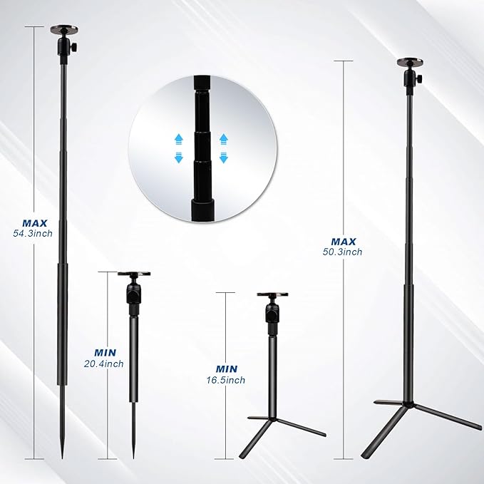 Golf Tripod & Monopod, Magnetic Golf Swing Phone Holder 54" Adjustable Aluminum, Golf Swing Training Aid Compatible with Magsafe iPhone Android Phones Camera GoPro
