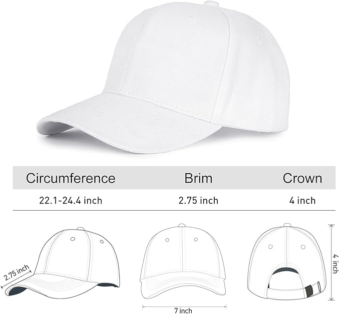 Edoneery Men Women Baseball Cap-Low Profile Adjustable Washed Cotton Golf Dad Hat