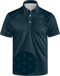 Golf Polo Shirts for Men Funny Print Short Sleeve Golf Shirts Performance Golf Polos