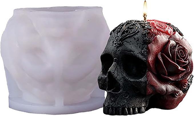 Halloween Skull Hand Ghost Cylinder Molds Silicone Wave Spiral Candle Mold - Image 3