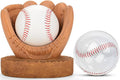 Baseball Display Case Baseball Holder: Baseball Stand Holders Balls Display Set Baseball Gifts for Boys, Sons, Men,Team Player Resin Baseball Figurines Baseball Collector Memorabilia Baseball Gifts