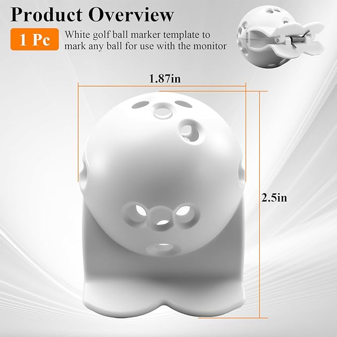 Golf Ball Marker Template, Compatible with Rapsodo MLM2PRO Mobile Launch Monitor, Golf Ball Alignment and Identification Tool, Lightweight and Portable, Long-Lasting Durability