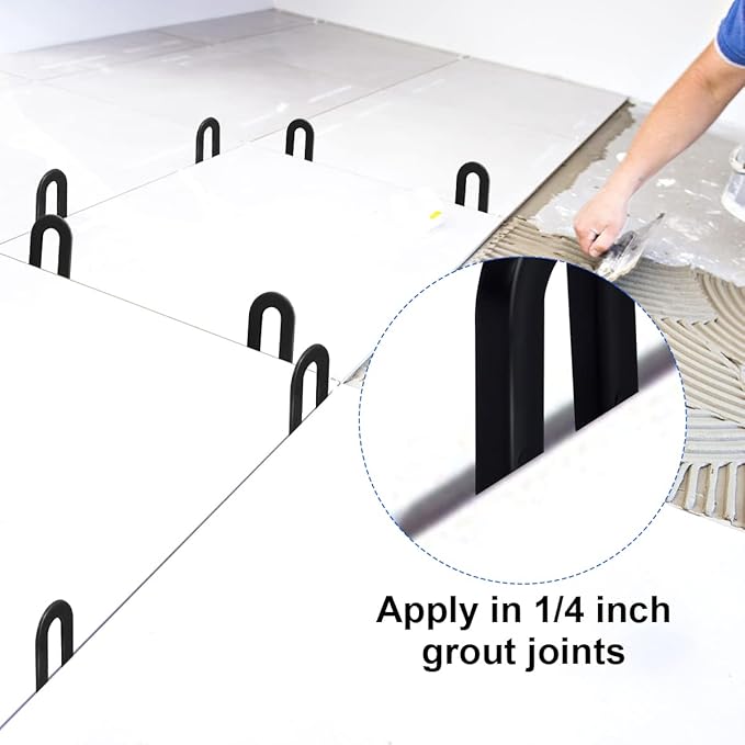 DGSL Tile Leveling System Tile Spacers 1/4 Inch, 300 pieces Horseshoe Shim U - Image 5