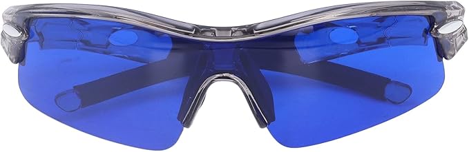 Golf Ball Finder Glasses, Polarized Blue Lens UV Proof Sun Protection Grass Filter with Glasses Cloth and Storage Bag, Ball Finding Filtering Sunglasses for Golfers(Grey)