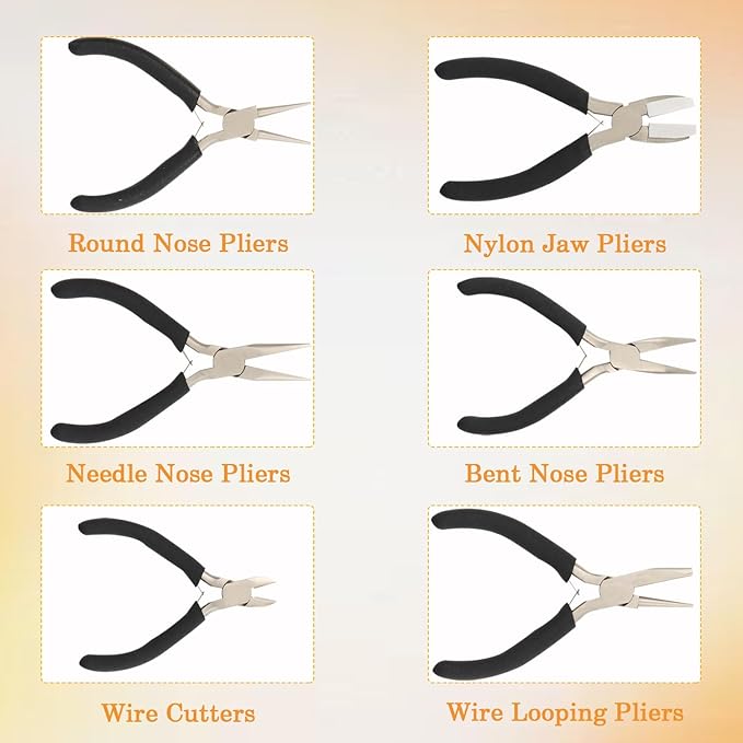 6 Pack Jewelry Pliers Set, Mini Pliers Set, Jewelry Making Include Flat - Image 5