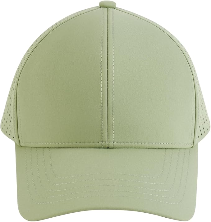 VOBOOM Men Quick Dry Baseball Cap Laser Cut Mesh Ball Curved Brim Snapback Hat