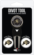 Team Golf NCAA Divot Tool with 3 Golf Ball Markers Pack, Markers are Removable Magnetic Double-Sided Enamel