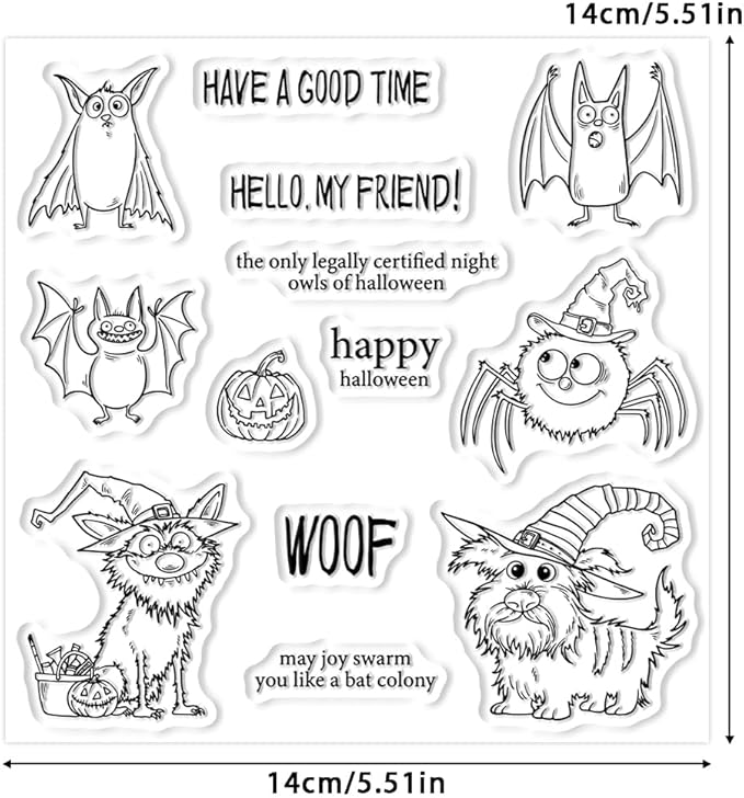 Halloween Clear Silicone stampReusable Stamp - Image 6