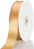 1 Inch Gold Ribbon, 50 Yards Craft Polyester Satin Ribbon Perfect by Unknown