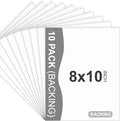 Somime 10 Pack Backing Boards, 8x10 Uncut White Mats Matboards, Acid-Free by SOMIME