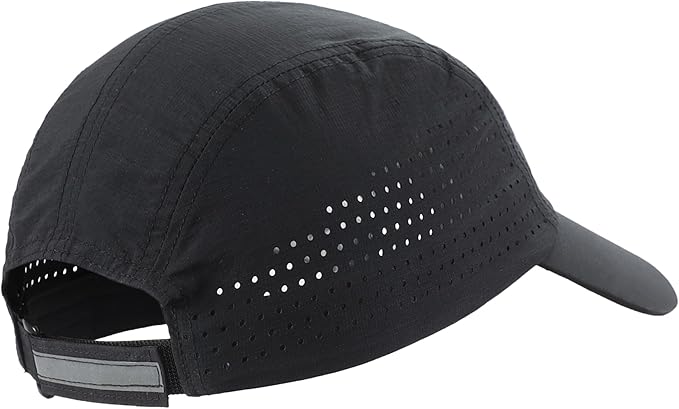 Connectyle Men's Breathable Run Hat Quick Dry Reflective Sport Cap Adjustable Lightweight Baseball Hat Unstructured Design