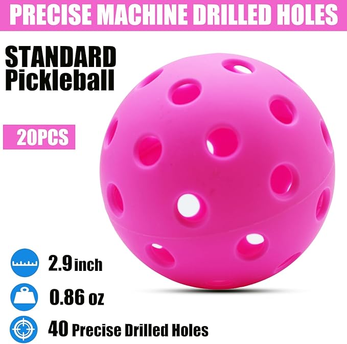 Magicorange Pickleball Balls, 20 Pack USAPA Approved Outdoor Pickleballs - Image 2