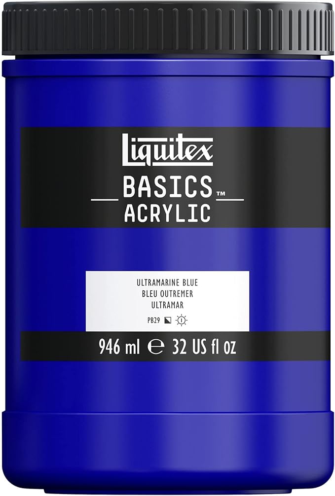 Liquitex BASICS Acrylic Paint, 946ml Jar, Ultramarine Blue by Liquitex