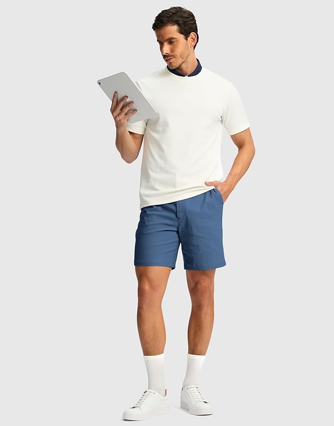 G Gradual Men's Golf Dress Shorts 5"/ 7"/ 9" Stretch Casual Work Flat Front Shorts for Men with 3 Pockets Quick Dry