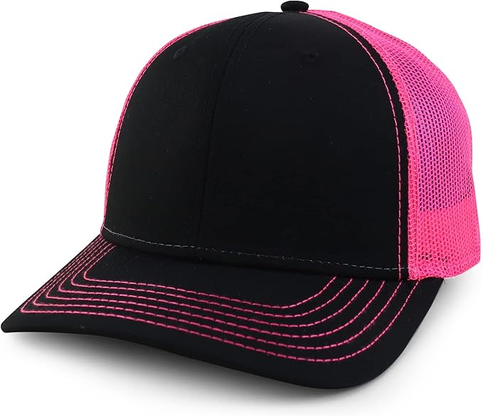 Armycrew Oversize XXL Low Profile Two Tone Mesh Back Trucker Baseball Cap