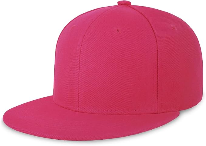 CHOK.LIDS Flat Bill Visor Classic Snapback Hat Blank Adjustable Brim High Top End Trendy Color Style Plain Tone Baseball Cap