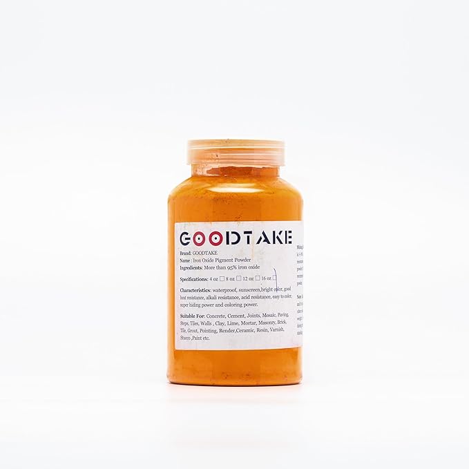 GOODTAKE Tangerine Yellow Iron Oxide Pigment Powder, Concrete Cement Dye Color - Image 7
