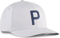 PUMA Heritage P Golf HAT, Platino Silver-DEEP Navy, Adult